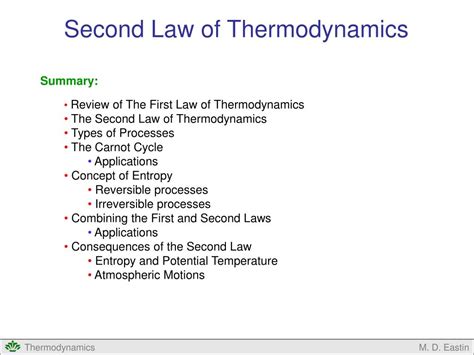 Ppt Second Law Of Thermodynamics Powerpoint Presentation Free