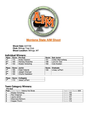 Fillable Online AIM Score Submission Form Fax Email Print PdfFiller