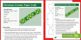 Christmas Cracker Party Hat Template Activity Twinkl