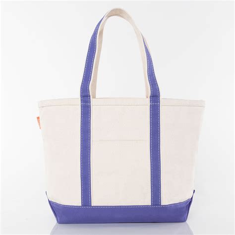 Custom Large Canvas Boat Tote Bag With Shadow Block Initial Arden And Gold