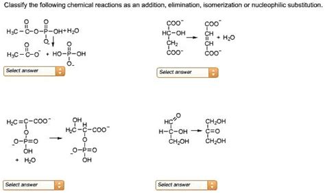 Solved Classify The Following Chemical Reactions As An Addition