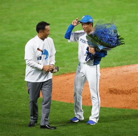 宮本慎也氏がサプライズノック！日本ハム・谷内の引退セレモニーに登場野球デイリースポーツ Online