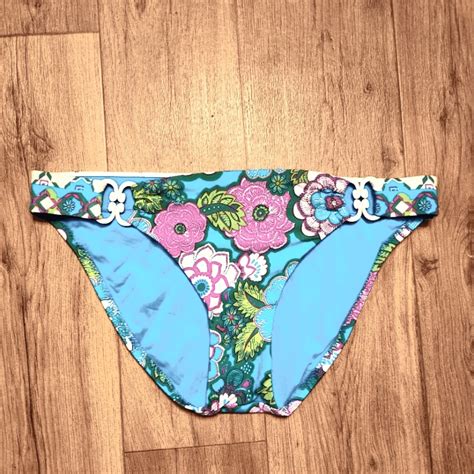 Becca By Rebecca Virtue Floral Swimsuit Bikini Bottom Gem