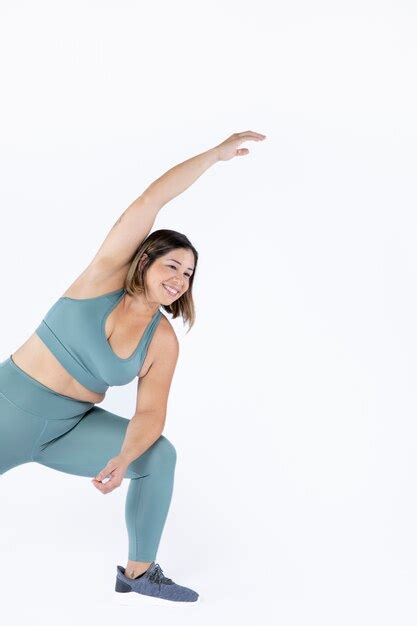 Free Photo Medium Shot Smiley Woman Stretching