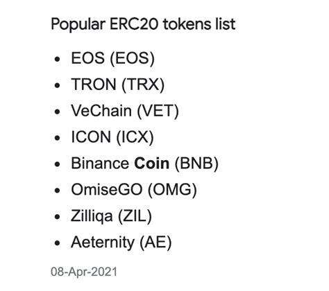 ERC20 - TOKEN LIST : r/ERC20t