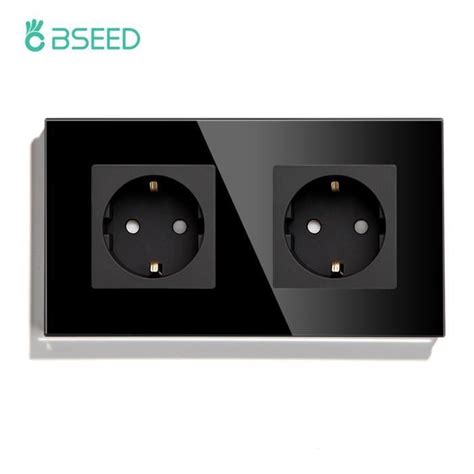 Bseed Prise En Verre Ue Simple Avec Prises Murales Usb Doubles Prises