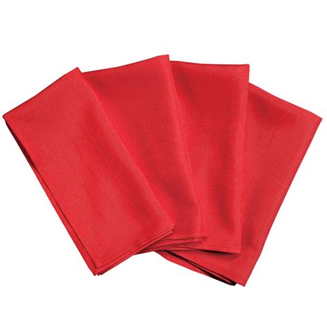 Solid Red Fabric Napkins Set Of 4 Cloth Napkins Miles Kimball