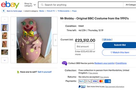 ‘Original’ Mr Blobby costume goes on sale on eBay – and someone is willing to pay more than £ ...