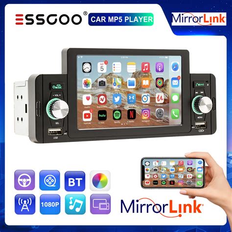 Essgoo Hd Mp Player Din R Dio Est Reo Do Carro Ips Pantalla