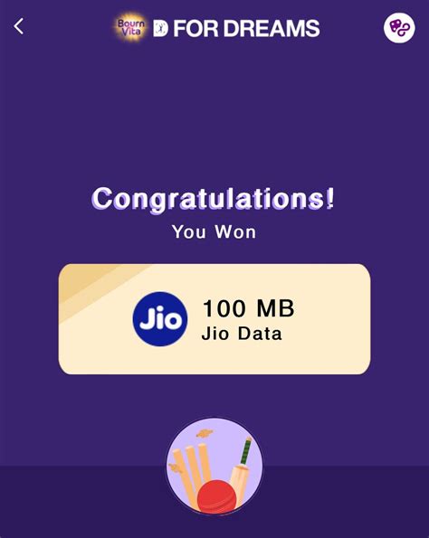 Free 100MB 6GB Jio Data From Bournvita D For Dreams Offer