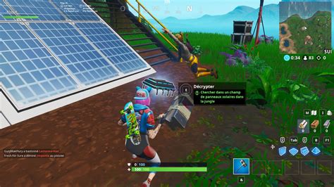 Fortnite Puce D Cryptage Chercher Dans Champ De Panneaux Solaires