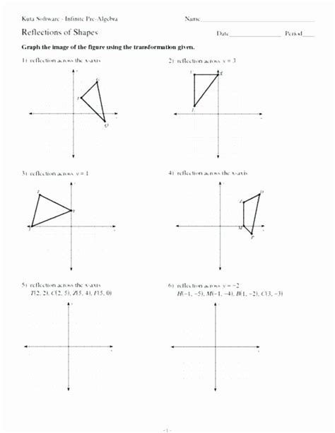 Translation And Reflection Worksheet Kuta