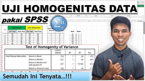 Uji Homogenitas Pretest Dan Posttest Dengan Spss Youtube