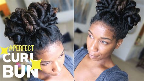 Perfect Curl Bun Easy Heatless Natural Hairstyle Naptural85 Youtube