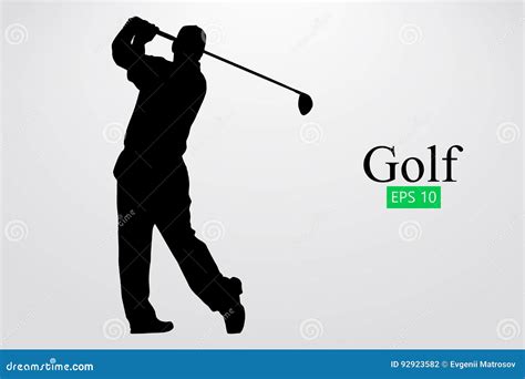 Silueta De Un Jugador De Golf Ilustración Del Vector Ilustración del