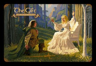 The Gift GALADRIEL Vintage Tin Sign Tolkien Spiderwebart Gallery