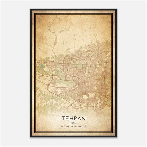 Tehran Custom Maps Posters