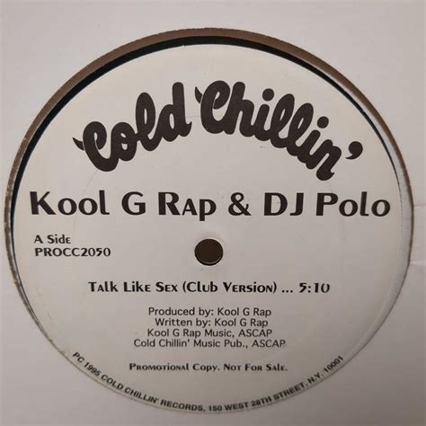 Kool G Rap Anddj Polo Talk Like Sex Org By メルカリ