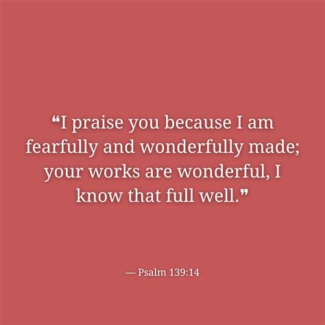 Verse Of The Day Psalm 139 14