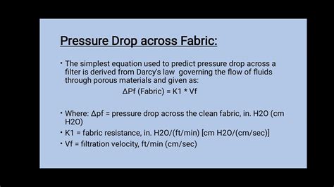 Bag House Differential Pressure Or Pressure Drop YouTube