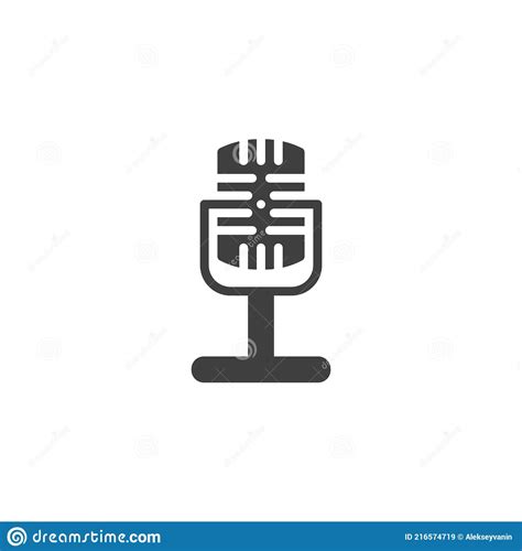 Grabadora De Voz Icono De Vector Mic Ilustración del Vector