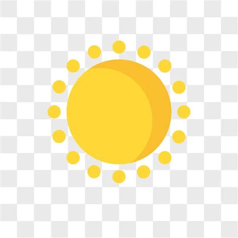 Sun Vector Icon Isolated On Transparent Background Sun Logo Des Stock