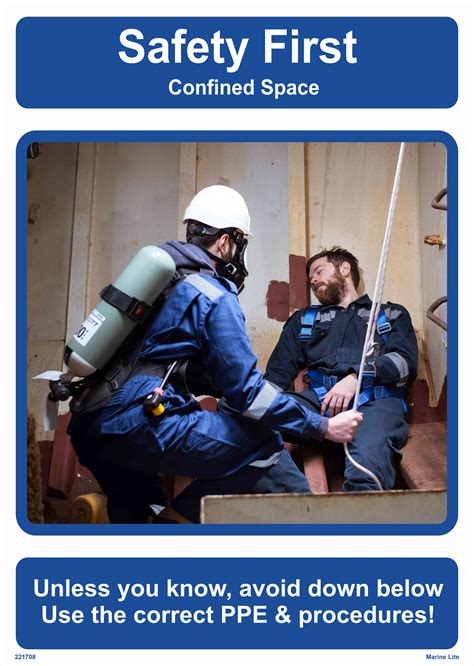 Self Adhesive Poster Think Safety Confined Spaces Products Traconed