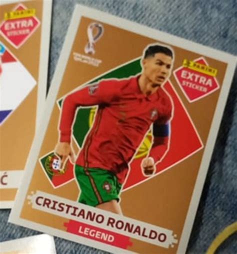 Figurinha Cristiano Ronaldo Bronze Roupa Esportiva Masculino Panini