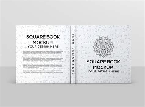 Premium PSD Square Book Mockup