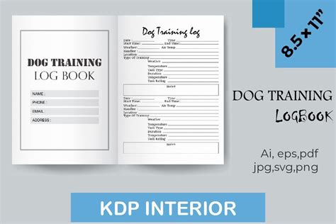 Dog Training Log Kdp Interior Graphic By Nazmulhasan2503 · Creative