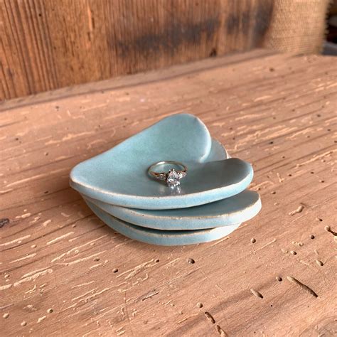 Ceramic Heart Shaped Jewelry Dish Handmade Pottery Etsy