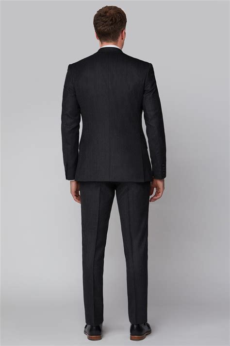 Racing Green Charcoal Texture Tailor Fit Suit Suit Direct