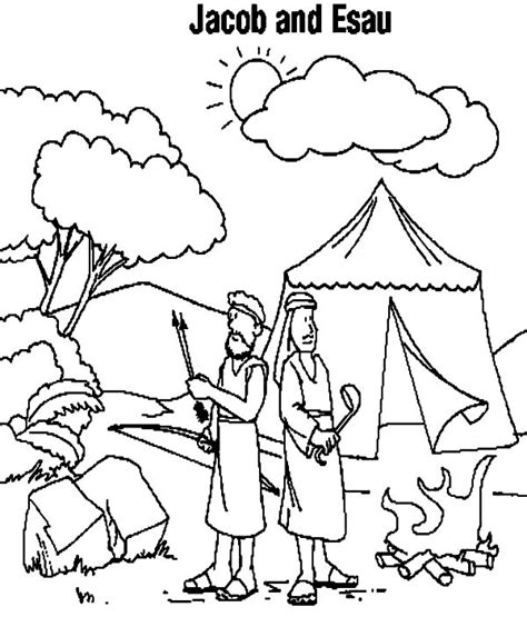 Jacob And Esau Coloring Page At GetColorings Free Printable