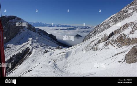 Swiss Alps Landscape From Mount Pilatus Switzerland Mountain View