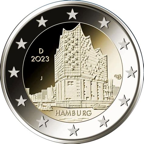 Pièces de monnaie 2 euro commémoratives Allemagne 2023 Philharmonie