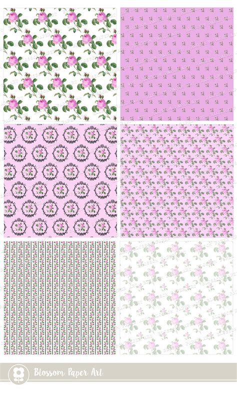 Shabby Roses Digital Paper Rose Digital Paper Pack Pink Etsy