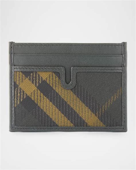 Burberry Mens Bateman London Check Bifold Card Holder Neiman Marcus