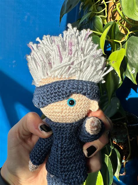 Gojo Satoru Jjk Inspired Crochet Pattern Amigurumi Jujutsu Kaisen Etsy