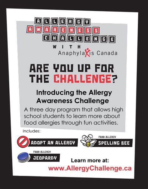 Anaphylaxis Canada Launches High School Allergy Awareness Challenge