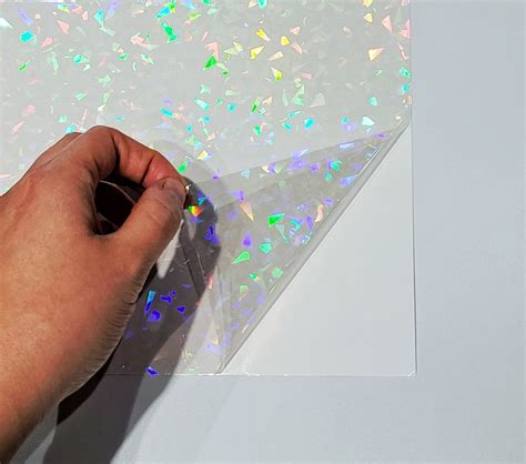 5 Sheets Cracked Glass Holographic Vinyl Sticker Laminate Etsy