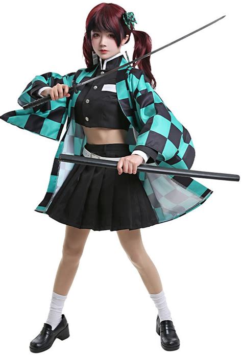 Tanjiro Cosplay Costume Halloween Cosplay Costume Women Halloween