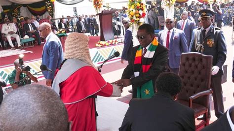 Zimbabwean President At His Inauguration Says The Disputed Election Reveals A Mature Democracy