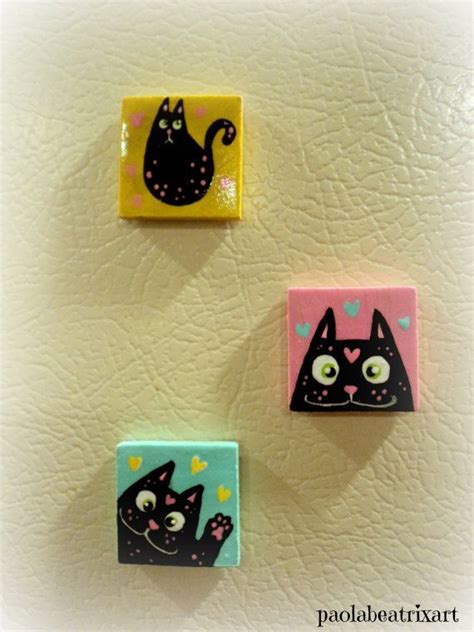 Set Of Magnets Fridge Magnets Refrigerator Magnet Original Painting