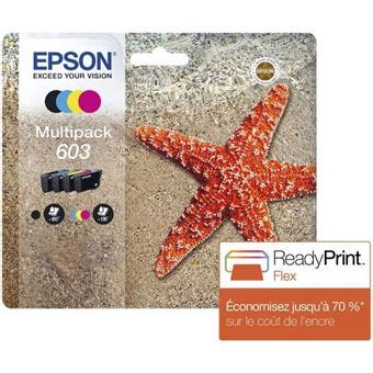 Epson 603 Multipack Pack De 4 Noir Jaune Cyan Magenta Original