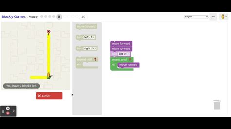 Blockly Games Maze Level 5 Solution YouTube