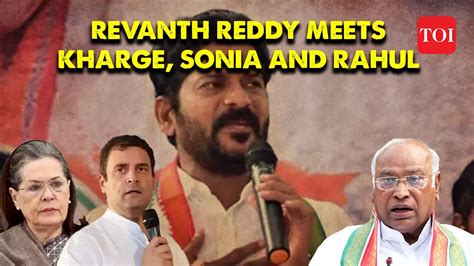 Revanth Reddy Swearing In Telangana New Cm Meets Congress Top Leaders