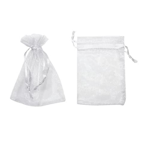 50 Saquinhos Organza 9x12 Para Lembrancinhas BRANCO Shopee Brasil