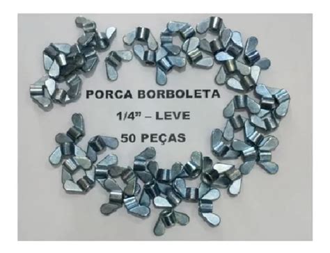 Porca Borboleta Leve Zb 1 4 Pacote 50 Peças MercadoLivre