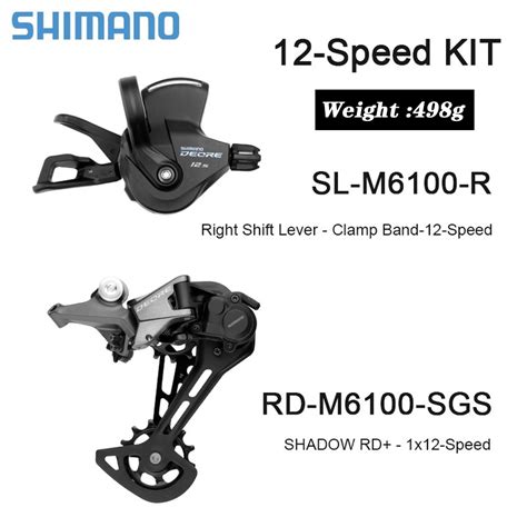 SHIMANO DEORE M6100 12 Speed Groupset Shifter SL M6100 R Rear