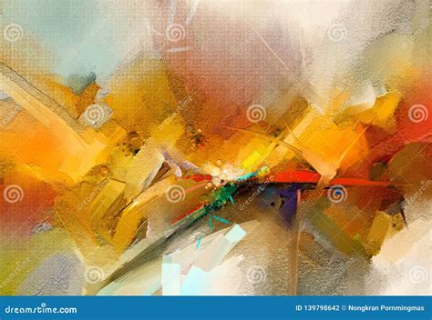 Abstract Colorful Oil Painting On Canvas Texture Hand Drawn Brush Stroke Oil Color Paintings